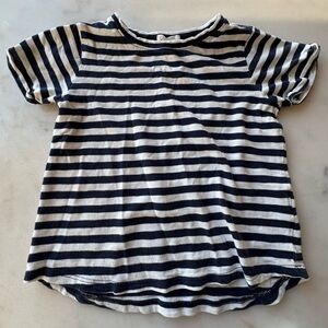 Crewcuts Navy and White Striped Tee